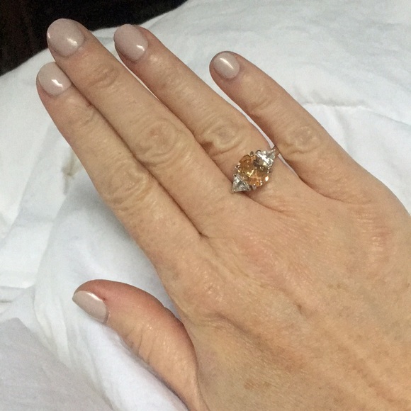 ❤️CZ GEMSTONE GOLD GORGEOUS RING ENGAGEMENT BIRTHSTONE SIZE 4 - Picture 16 of 16